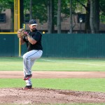 Nice shot of Rick Blais on the mound for the Bristol Knights