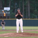 Earl Oakes at Muzzy Field trying to close out the win for the Bristol Knights