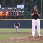 Earl Oakes trying to close out the win for the Knights and get the save