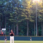 Earl Oakes at Muzzy Field trying to close out the win for the Bristol Knights